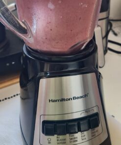 Hamilton Beach Power Elite Wave Action blender-for Shakes & Smoothies, Puree, Crush Ice, 40 Oz Glass Jar, 12 Functions, Stainless Steel Ice Sabre-Blades, Black (58148A) Blender with 40 Oz Glass Jar 27 716z8DNZIoL