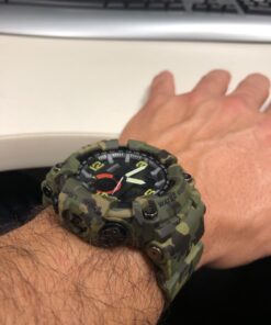 Gosasa Men's Watches Multi Function Military S-Shock Sports Watch LED Digital Waterproof Alarm Watches… A _1520_camouflage&green 41 716znkEjbL