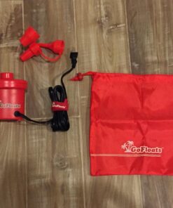 GoFloats Rapid Inflation Electric Air Pump (AC 110/120V) with Tote Bag and Raft Repair Kit 21 717 FYPOkNL