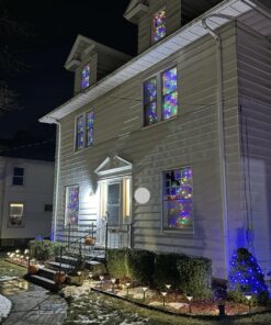 Joomer Blue Battery Chrismas Lights, 33ft 100LED Fairy Lights Battery Operated Timer 8 Modes Waterproof for Outdoor Home Garden Party Holiday Christmas Trees Decoration 15 7170jada4EL