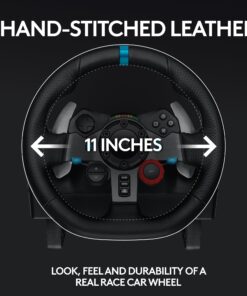Logitech G29 Driving Force Racing Wheel and Floor Pedals, Real Force Feedback, Stainless Steel Paddle Shifters, Leather Steering Wheel Cover for PS5, PS4, PC, Mac - Black 24 71711KSx39L