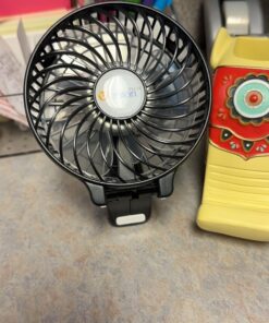 VersionTECH. Mini Handheld Fan, USB Desk Fan, Small Personal Portable Table Fan with USB Rechargeable Battery Operated Cooling Folding Electric Fan for Travel Office Room Household Black 65 7171LZSj9xL