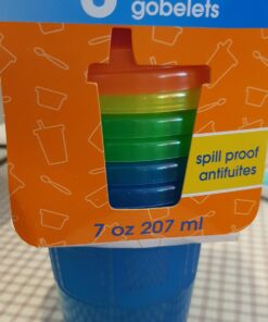 The First Years Take and Toss Spill-Proof Sippy Cup, Assorted, Pack of 6 6 Count (Pack of 1) Cups w/ Spill Proof Lid 42 7171jsZt6JL