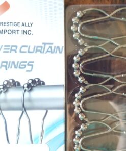 Shower Curtain Hooks 12 Piece Rings Stainless Steel Rustproof Friction Free Gliding 1 Sets of 12 Hooks , Value Pack 70 7172WWLLPKL