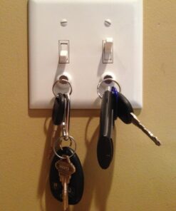 KeySmart KeyCatch - A Modern Magnetic Key Rack - Easy Installation Key Holder - Screws Into Lightswitch Panel - Strong Magnet (6-Pack) 34 7173sqXA13L