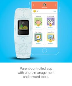 Garmin 010-01909-38 Vivofit Jr. 2, Kids Fitness/Activity Tracker, 1-Year Battery Life, Adjustable Band, Disney Frozen 2, Elsa, Light Blue Disney Frozen 2 - Elsa Disney Frozen 2 - New 12 7175WpqL4UL