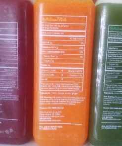 3 Day Juice Cleanse by Raw Fountain, All Natural Raw Detox Cleanse, Weight Management Program, Cold Pressed Fruit and Vegetable Juices, Tasty and Energizing, 18 Bottles 12oz, 3 Ginger Shots 3 Day Cleanse 42 7175dUbs04L