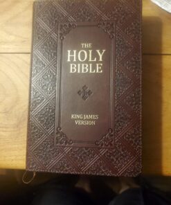 KJV Holy Bible, Giant Print Standard Size Faux Leather Red Letter Edition - Thumb Index & Ribbon Marker, King James Version, Dark Brown 70 7176hAPvUxL