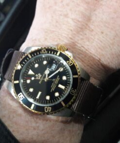 FANMIS Mens Luxury Watches Rotatable Bezel Sapphire Glass Luminous Quartz Silver Gold Two Tone Stainless Steel Watch Gold Black 28 7177hCWIgJL