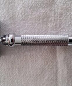 Parker Safety Razor, 99R Chrome Long Handle Heavyweight Butterfly Open Double Edge Safety Razor for Men, 5 Parker Premium Platinum Double Edge Razor Blades Included 46 7177kHgQ2UL