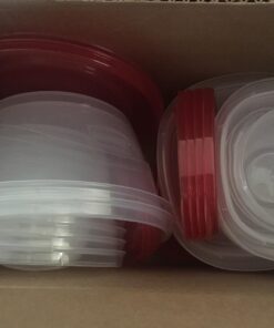 Rubbermaid TakeAlongs Assorted Food Storage Containers, Tint Chili, 40-Piece Set 16 7178m8mMzL
