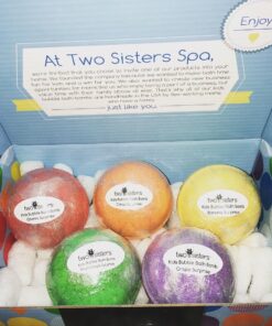 Two Sisters Bath Bombs for Kids with Surprise Toys Inside, 6 Bubble Bath Bombs with Kid Toy Suprises, Gentle and Kids Safe, Ideal Birthday Gift for Boys & Girls 6-pack Surprise 56 7178pE0z7DL