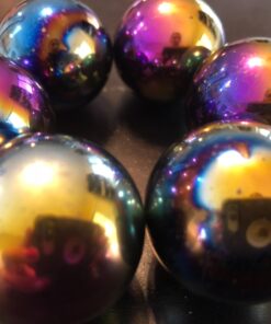 6 Pieces of 1.26" Sphere Magnet Rainbow Magnetic Balls | Hematite Rattle Snake |Fidget Toys for Anxiety | Large Magnetic Balls | Magnets for Kids 31 7178zCKBEHL