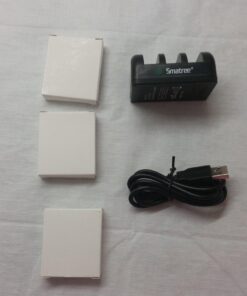 Smatree Battery (3 Pack) and 3-Channel Charger Compatible for Gopro Hero 4 (NOT for Hero 5) 53 7179FCEB0ZL