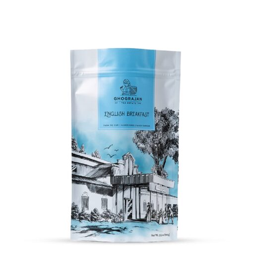 English Breakfast Loose Leaf Black Tea (200+ Servings) - Fresh Harvest - Strong Full Bodied Whole Leaf Assam Black Tea - Farm2Cup from 5th Generation Tea Farm - Bulk Pack - 1 Pound Sealable Pouch 1 Pound (Pack of 1)