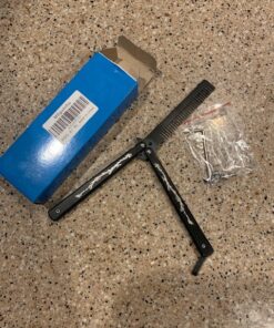 Funtuan Dragon Totem Stainless Steel Practice Butterfly Knife Trainer and Comb Knife Trainer (Black) 44 7179N1kwdL