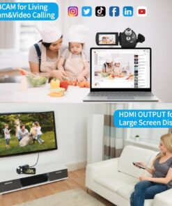 4K Video Camera Camcorder, 30MP UHD Wifi IR Night Vision Video Recorder with IR Flashlight, Vlogging Camera for YouTube Filming, 30X Digital Zoom Touch Screen Video Camera with Remote, Wide Angle 44 7179dN6lrlL