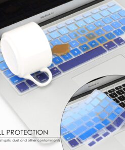 Allinside Blue Ombre Keyboard Cover Skin for MacBook Pro 13" 15" 17" (2015 or Older Version), MacBook Air 13" A1369/A1466, Older iMac Wireless Keyboard MC184LL/B 2010-2017 MacBook Air 13 & 2008-2015 Mac Pro 13/15 Ombre Blue 19 7179dcA4OvL
