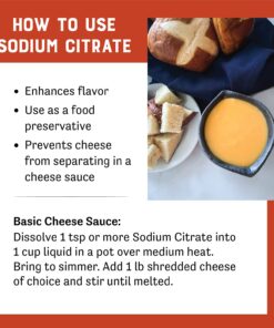 Judee’s Sodium Citrate - 1lb (16oz) Resealable Pouch | 100% Non-GMO, Keto-Friendly, Gluten-Free & Nut-Free | Food Grade | Great for Molecular Gastronomy Cooking 21 7179ixKV74S 1