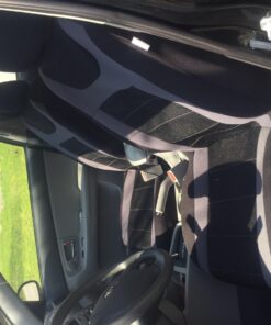 FH Group Car Seat Covers Front Set Cloth - Seat Covers for Low Back Car Seats with Removable Headrest, Universal Fit, Automotive Seat Cover, Airbag Compatible Car Seat Cover for SUV, Sedan, Van Gray 43 717A5JJ2iUL