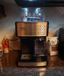 Mr. Coffee Espresso and Cappuccino Machine, Programmable Coffee Maker with Automatic Milk Frother and 15-Bar Pump, Stainless Steel,Silver 37 717AfBBbD9L