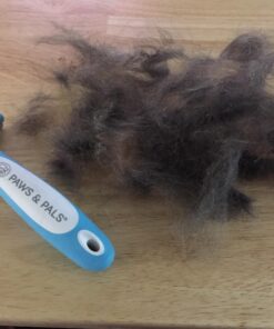 Paws & Pals Dog Brush - Gentle Soft Hair Rake Trimming Comb - Best for Shedding Dogs-Cats, Thick Long Short Haired Pet, Coat Grooming & Cat Hair Fur Removal - Self Cleaning - Deshedding Supplies 44 717BgQLVgIL
