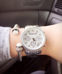 Michael Kors Women's Ritz Silver-Tone Watch MK5020 37 717C125woFL