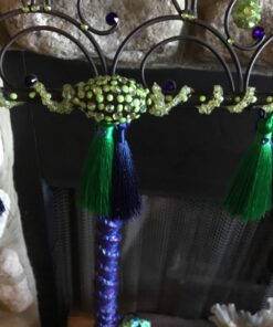 Ravenox Natural Twisted Cotton Rope | Made in The USA | Strong Triple-Strand Cordage for Sports, Décor, Pet Toys, Crafts, Macramé & Indoor Outdoor Use| by The Foot & Diameter (Multiple Color) Lime Glitter 1/4 Inch x 10 Feet 21 717DFmkiWTL