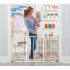 Regalo 56-Inch Extra WideSpan Walk Through Baby Gate, Includes 4-Inch, 8-Inch and 12-Inch Extension, 4 Pack of Pressure Mounts and 4 Pack of Wall Cups and Mounting Kit, White 56" Wide