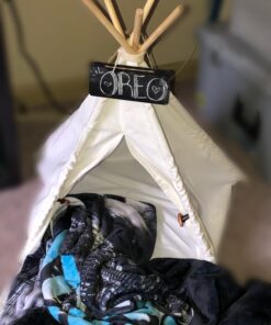 little dove Pet Teepee Dog & Puppy Cat Bed, Portable & Washable Pet Tents, House for Pets Beige Color 24 Inch no Cushion 34 717EzCNqEkL