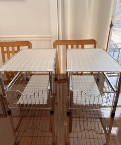 DecoBros Stackable Under Sink Cabinet Sliding Basket Organizer Drawer,Chrome Chrome 34 717FcExHURL