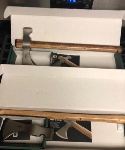 CRKT Woods Chogan Tomahawk Axe: RMJ T-Hawk Lightweight Outdoor Camping Axe with Hammerhead, Forged Carbon Steel Blade, and Hickory Wooden Handle 2730 47 717Fju50AEL