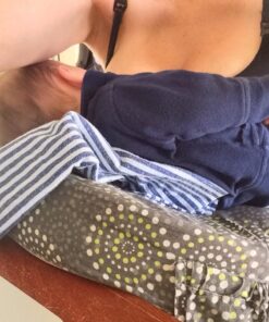 My Brest Friend Original Nursing Pillow | Ergonomic Breastfeeding Pillows | Supports Both Mom & Baby | Breastfeeding Essentials | Handy Side Pocket, Double Straps & Removable Cover, Fireworks Grey/Yellow Fireworks 36 717GLvKCgWL 1