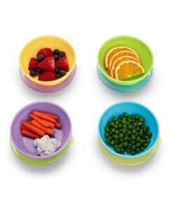 Munchkin® Love-a-Bowls™ 10 Piece Baby Feeding Set, Includes Bowls with Lids and Spoons, Multicolor 28 717HL61ETVL