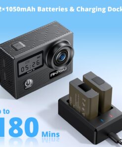AKASO Brave 4 4K30fps 20MP WiFi Action Camera Ultra Hd with EIS 131ft Waterproof Camera Remote Control 5xZoom Underwater Camcorder with 2 Batteries and Helmet Accessories Kit 55 717HV5EwOWL
