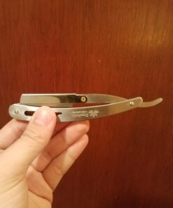 Equinox Professional Straight Edge Razor with 100 Single Derby Blades 100% Stainless Steel Razor and Blades - Close Shaving Men's Manual Shaver - Disposable Blades -Barber Straight Razor Kit - Silver Steel Razor W/ 100 Derby Blades 55 717IGd1kX5L