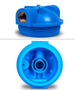 10" Clear Standard Transparent Whole House Water Filter System with Presser Relief Button, 3/4” Inlet/Outlet Brass Port & 5 Micron Block Activated Carbon Cartridge, Meets NSF Standards & Regulations 13 717IPQ7Js9L