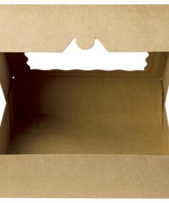 ONE MORE 9inch Brown Bakery Pie Boxes,Large Kraft Cookie Boxes with PVC Window Natural Disposable box 9x9x2.5inch,12 of Pack 41 717Ij27dOSL 1
