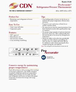 CDN FG80 Refrigerator/Freezer NSF Professional Thermometer ProAccurate Refrigerator/Freezer Thermometer 15 717K64cJpqL