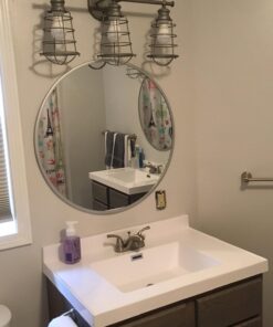 Design House 519728 Ajax 3 Light Vanity Light, Galvanized Steel Finish 52 717KObiJb5L