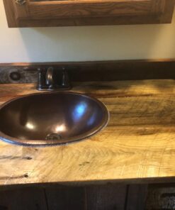 Schrodinger 17-inch Handmade Copper Bathroom Sink in Aged Copper BOU-1713BC Sink Only 21 717M64nOauL