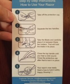 Equinox Professional Straight Edge Razor with 100 Single Derby Blades 100% Stainless Steel Razor and Blades - Close Shaving Men's Manual Shaver - Disposable Blades -Barber Straight Razor Kit - Silver Steel Razor W/ 100 Derby Blades 56 717MKeI9SQL