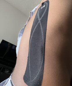 KT Tape, Pro Synthetic Kinesiology Athletic Tape, 20 Count, 10” Precut Strip Jet Black 30 717MW1tduuL