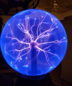 Tradeopia 8 Inch Blue Plasma Ball, Touch and Sound Sensitive, Novelty Lamp, Electric Plasma Ball, Magic Plasma Lamp, Lightning Plasma Ball, Plasma Ball for Decoration, Plasma Globe, Christmas Gift 14 717OMf85Y5L