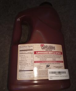 Cattlemen's Louisiana Hot & Spicy BBQ Sauce, 1 gal - One Gallon Container of Spicy Barbeque Sauce Made with Ripe Tomatoes, Best on Shrimp, Chicken Tacos, Meatballs and More 40 717OzhNGN4L
