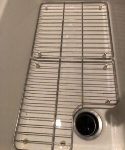 KOHLER 6639-ST Whitehaven Bottom Basin Rack, Steel Sink Racks for 36" Whitehaven Sink, Includes Left and Right Racks, Stainless Steel one-size 36 717P4sKOTFL