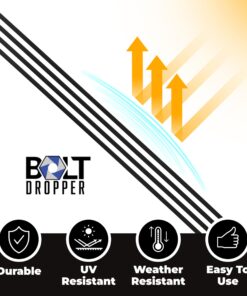 Bolt Dropper 8 Inch 1000-Piece Set Zip Cable Ties - 40lbs Tensile Strength - Heavy Duty, Self-Locking Premium UV-Resistant Nylon Ties - Indoor & Outdoor Organization of Cables, Tarps, & More - Black 17 717PmMt8f8L