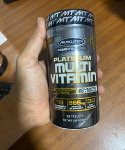 MuscleTech Platinum Multivitamin for Immune Support 18 Vitamins & Minerals Vitamins A C D E B6 B12 Daily Workout Supplements for Men 90 Ct 40 717PxzDp7WL