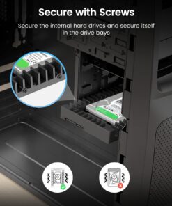 ORICO 2.5 SSD SATA to 3.5 Hard Drive Adapter Internal Drive Bay Converter Mounting Bracket Caddy Tray for 7 / 9.5 / 12.5mm 2.5 inch HDD / SSD with SATA III Interface(1125SS) 1125SS-V1-BK-EP 30 717QDpoEJDL