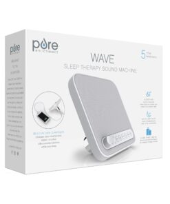 Pure Enrichment® WAVE™ Premium Sleep Therapy Sound Machine with USB Charger - Seamless Looping with 6 Soothing All-Natural Sounds, & Auto-Off Timer - Easily Portable for Travel (White) Patented Design White 34 717QpEvcpOL